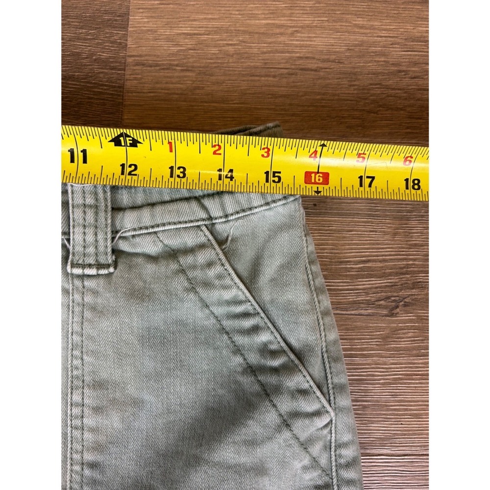 Vervet Los Angeles Sage Green Cargo Pants Straight Leg Stretch V3376AGS Size 31 - Picture 8 of 13